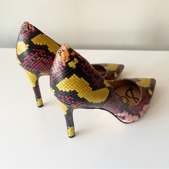 SAM EDELMAN faux snake skin high heels size 7 - Picture 3 of 6